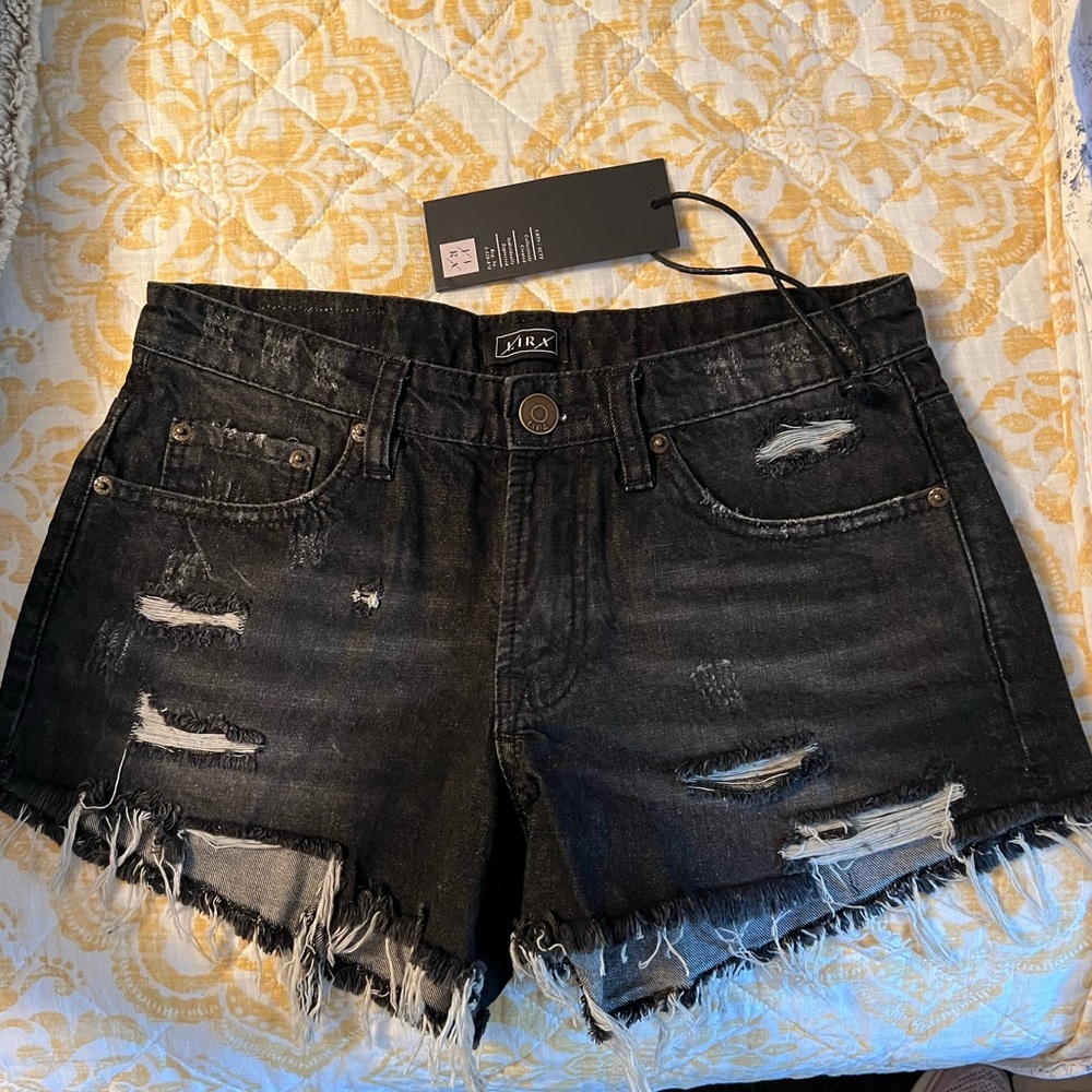 LIRA Black Jean Shorts